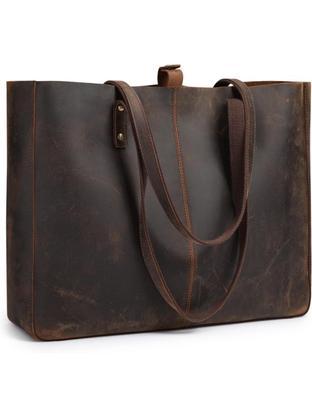 Stylish Genuine Leather Large Shoulder Tote Bag for Women - Work & Everyday Use